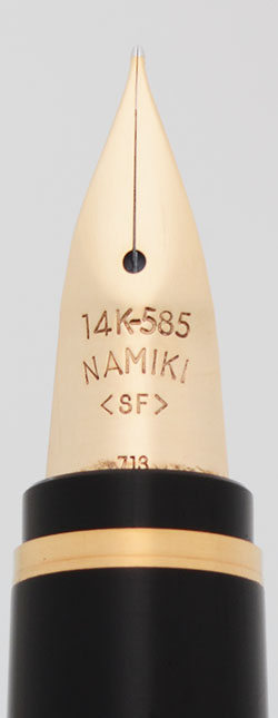 Namiki Falcon Fountain Pen (2013) - Black w Gold Trim, Flexible SF